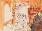 Heinrich Ehmsen, Tanz in der Matrosenkneipe, 1930, Watercolour