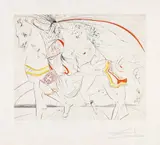 Diane de Poitiers by Salvador Dalí, 1974, Kaltnadelradierung und Farbaquatinta auf "Arches"-Bütten, sold Oct 2010