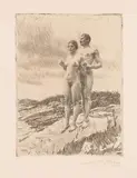 Anders Zorn, The Two, 1916, Etching