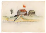 Erich Borchert, Häuser am Meer, 1930, Watercolour