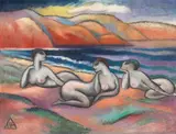 Reptilien by Wladimir Georgiewitsch von Bechtejeff, 1911, Oil on canvas, sold Jun 2010