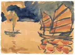 Dschunken by Emil Nolde, 1914, Watercolour, sold Jun 2010