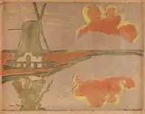 Emil Nolde, Mühle am Wasser, 1926, Lithograph in colours