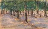 Max Liebermann, Allee, 1912, Pastel