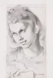 Tamara de Lempicka, Étude pour "Jeune fille dessinant", 1937, Pencil drawing
