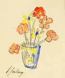 Becher mit Blumen by Alexej von Jawlensky, 1927, Watercolour, sold Jun 2010