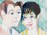 Doppelporträt by Ernst Ludwig Kirchner, 1928, Watercolour, sold Jun 2010