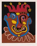 Le Vieux Bouffon by Pablo Picasso, 1963, Linocut in colours, sold Jun 2010
