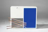 Jesús Rafael Soto, Vibration bleue et jaune, 1969, Multiple