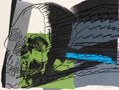 Aus: Skulls by Andy Warhol, 1976, Silkscreen in colours, sold Jun 2010