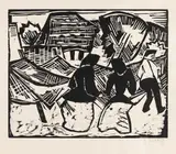 Bei den Netzen by Karl Schmidt-Rottluff, 1914, Holzschnitt auf Bütten, sold Jun 2010