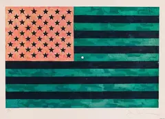 Flag - Moratorium by Jasper Johns, 1969, Offset lithograph in colours, sold Jun 2010