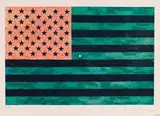 Jasper Johns, Flag - Moratorium, 1969, Offset lithograph in colours