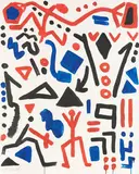 Ohne Titel by A. R. Penck, 1989, Acrylic on canvas, sold Apr 2010