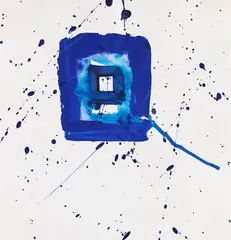 Blue Frame by Sam Francis, 1976, Acrylic, sold Apr 2010