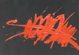 Markus Prachensky, Rouge sur noir, 1958, Gouache
