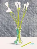 David Hockney, Lillies (Still Life), 1971, Lithograph printed in colours