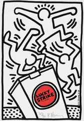 Lucky Strike by Keith Haring, 1987, Silkscreen in colours, sold Apr 2010
