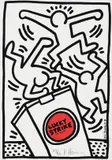 Keith Haring, Lucky Strike, 1987, Silkscreen in colours