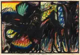 Hann und Henn by Arnulf Rainer, 1967, Oil crayon, sold Apr 2010