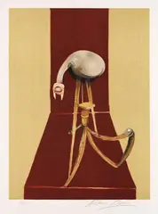 Second Version of the Triptych 1944 (Centre panel) by Francis Bacon, 1989, Lithograph in colours, sold Apr 2010