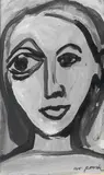 A. R. Penck, Mädchenkopf, 1960, Gouache