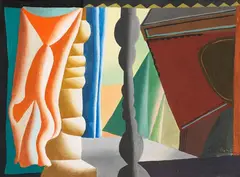 Zirkuswagen by Johann Georg Müller, 1971, Tempera, sold Apr 2010