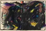 Tausendwetter by Arnulf Rainer, 1967, Oil crayon, sold Apr 2010