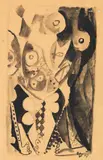Ernst Wilhelm Nay, Ohne Titel (zu Oberon), 1947, Brush and India ink drawing