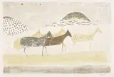 Zoran Mušič, Cavallini, 1953, Lithograph in colours