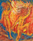Felix Samuel Pfefferkorn, Walpurgisnacht - dancing around the fireplace
