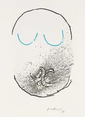 Pointes. 1972. by Pierre Alechinsky, 1972, Etching and aquatint, sold Apr 2010