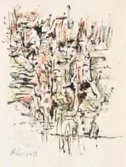 Gerhard Hoehme, Ohne Titel, 1958, Watercolour