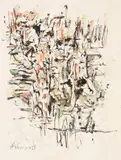 Gerhard Hoehme, Ohne Titel, 1958, Watercolour