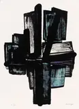 Farblithografie n° 4 by Pierre Soulages, 1957, Lithograph in colours, sold Apr 2010