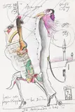 Los - wir fragen Keppler - bei Binder. Ja Archimedes - Los!!! by Horst Janssen, 1979, Pencil drawing, sold Apr 2010