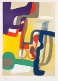 Maurice Estève, Jour de Fête, 1952, Lithograph in colours