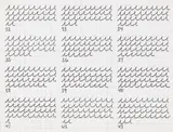 Hanne Darboven, 2 Blätter: Bogenfolgen, 1970, Felt-tip pen drawing