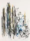 Joan Mitchell, Arbres (black, yellow and blue), 1992, Lithograph in colours