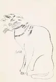Andy Warhol, Sam sitting, 1954, Offset lithograph