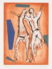 Cavaliere e Cavallo by Marino Marini, 1977, Etching and aquatint, sold Apr 2010