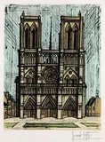Bernard Buffet, Notre Dame de Paris, 1988, Lithograph in colours