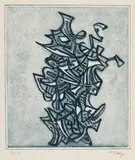 Mark Tobey, Liberation, 1973, Etching and aquatint in colours