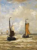 Hendrik Willem Mesdag, Die Rückkehr der Fischer, 1890, Oil on panel