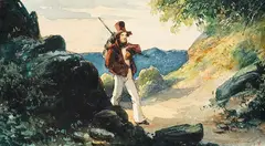 Carl Blechen, Blechen auf der Wanderschaft, Watercolour