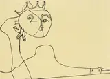 Osvaldo Licini, Amalasunta, 1951, India Ink