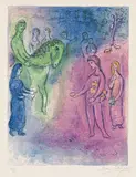 Marc Chagall, Ankunft des Dionysophanes, 1961, Lithograph in colours