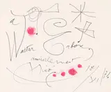 Joan Miró, Ohne Titel (À Walter Erben amicalement), 1971, Felt-tip pen drawing