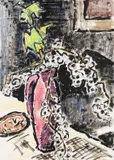 Der rosa Krug by Karl Schmidt-Rottluff, 1965, Brush and India ink, sold Apr 2010