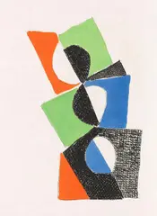 Juste présent by Sonia Delaunay, 1961, Portfolio, sold Apr 2010